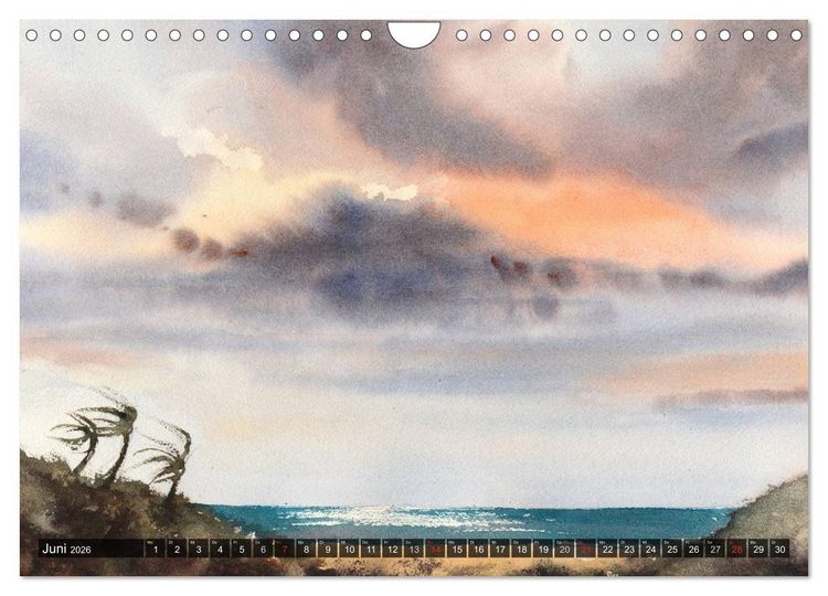 Produktbild: Landschaft in Aquarell (Wandkalender 2026 DIN A4 quer), CALVENDO Monatskalender