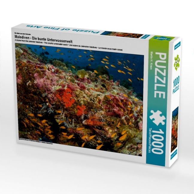 Produktbild: CALVENDO Puzzle Ein Motiv aus dem Kalender Malediven - Die bunte Unterwasserwelt | 1000 Teile Lege-Gr&ouml;&szlig;e 64 &times; 48 cm Foto-Puzzle f&uuml;r gl&uuml;ckliche Stunden