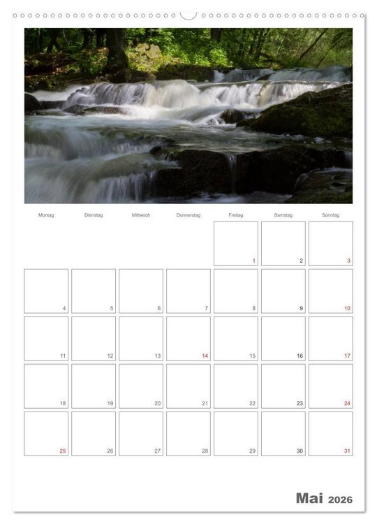 Produktbild: Harzer Wasserwelten (Wandkalender 2026 DIN A2 hoch), CALVENDO Monatskalender