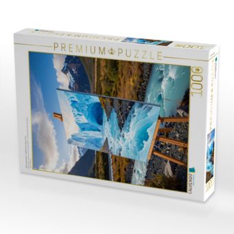 Produktbild: CALVENDO Puzzle Gletscherfantasie - Staffelei am eisigen Fluss | 1000 Teile Lege-Gr&ouml;&szlig;e 64x48cm Foto-Puzzle f&uuml;r gl&uuml;ckliche Stunden