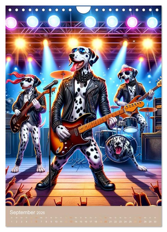Produktbild: Rockstar Dalmatiner (Wandkalender 2026 DIN A4 hoch), CALVENDO Monatskalender
