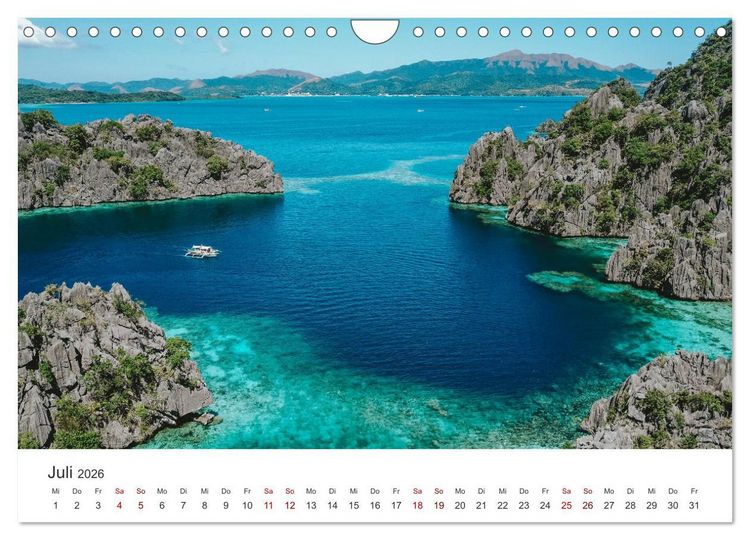 Produktbild: Philippinen - Eine Reise ins Paradies. (Wandkalender 2026 DIN A4 quer), CALVENDO Monatskalender