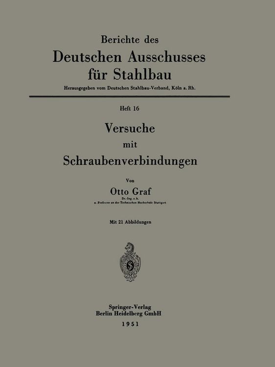 Produktbild: Versuche mit Schraubenverbindungen