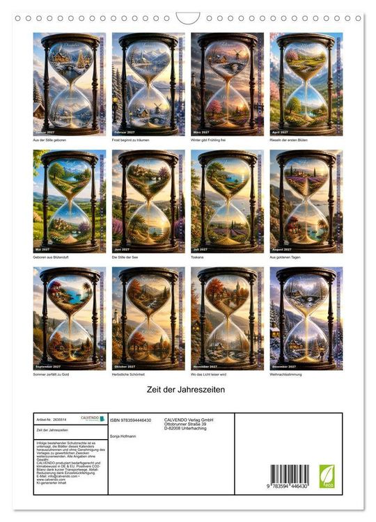 Produktbild: Zeit der Jahreszeiten (Wandkalender 2027 DIN A3 hoch), CALVENDO Monatskalender