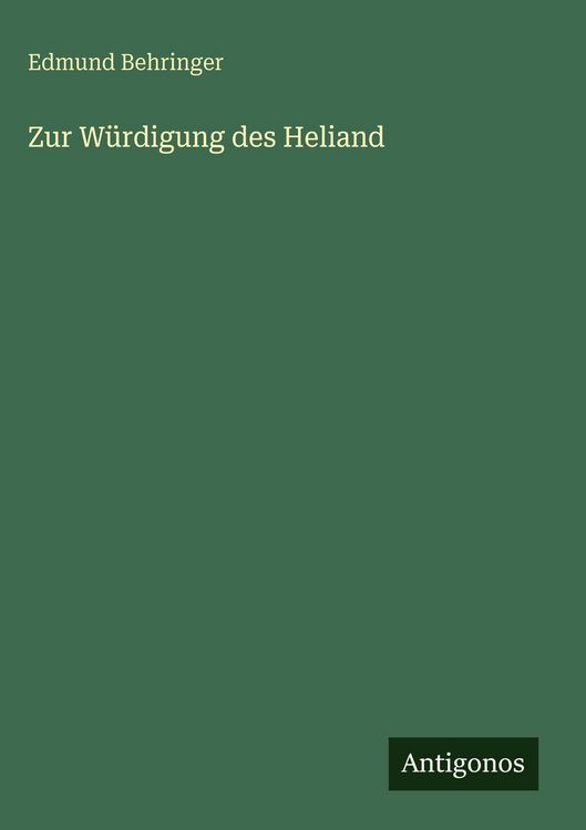 Produktbild: Zur W&uuml;rdigung des Heliand