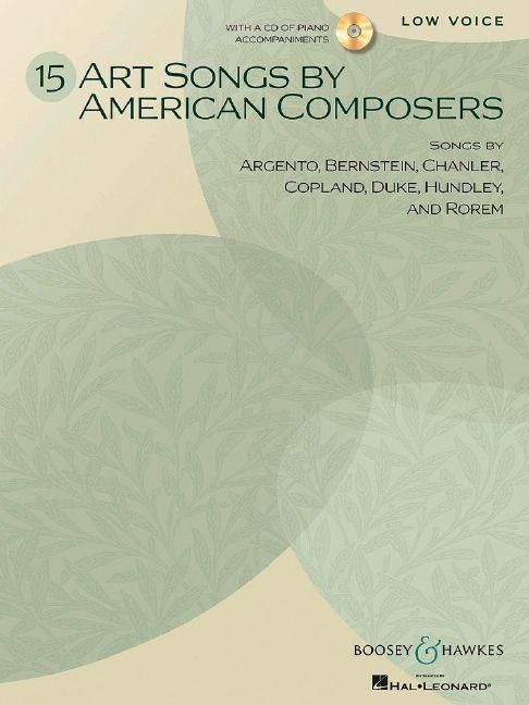 Produktbild: 15 Art Songs by American Composers: Low Voice, Book/CD