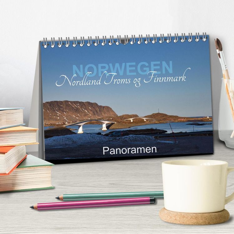 Produktbild: Norwegen Nordland Troms og Finnmark - Panoramen (Tischkalender 2026 DIN A5 quer), CALVENDO Monatskalender
