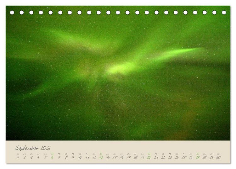 Produktbild: Zauber des Nordlichts - Aurora borealis (Tischkalender 2026 DIN A5 quer), CALVENDO Monatskalender