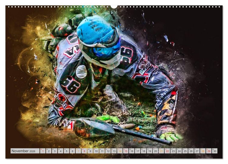 Produktbild: Paintball - extrem cool (Wandkalender 2026 DIN A2 quer), CALVENDO Monatskalender