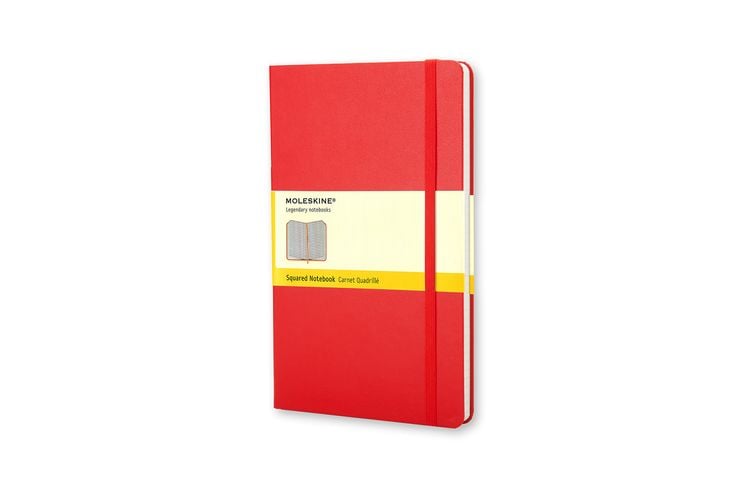 Produktbild: Moleskine Notizbuch, Large/A5, Kariert, Fester Einband, Rot