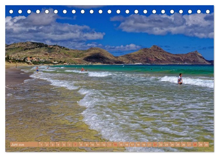 Produktbild: Porto Santo Trauminsel im Atlantik (Tischkalender 2026 DIN A5 quer), CALVENDO Monatskalender