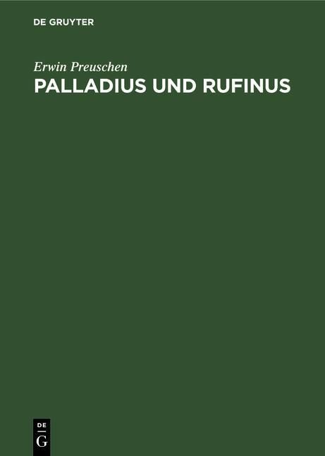 Produktbild: Palladius und Rufinus