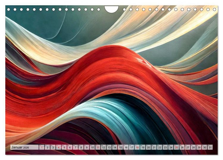Produktbild: Flie&szlig;ende Formen (Wandkalender 2026 DIN A4 quer), CALVENDO Monatskalender