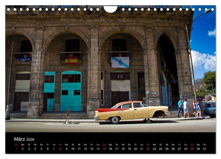 Produktbild: Kuba - Die Stra&szlig;en Havannas (Wandkalender 2026 DIN A4 quer), CALVENDO Monatskalender