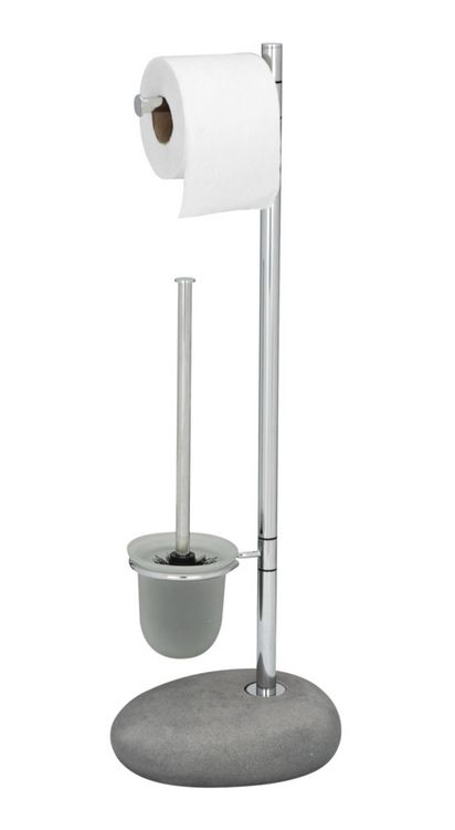 Produktbild: Stand WC-Garnitur Mod. Pebble Stone Grey, aus Polyresin