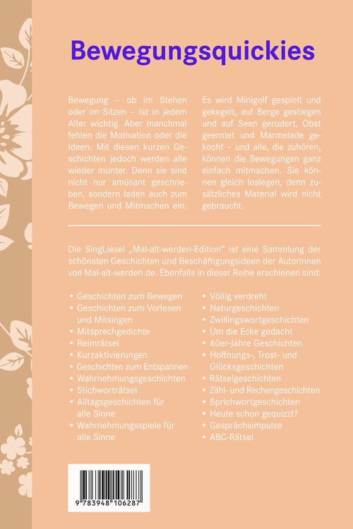 Produktbild: Bewegungsquickies f&uuml;r Senioren
