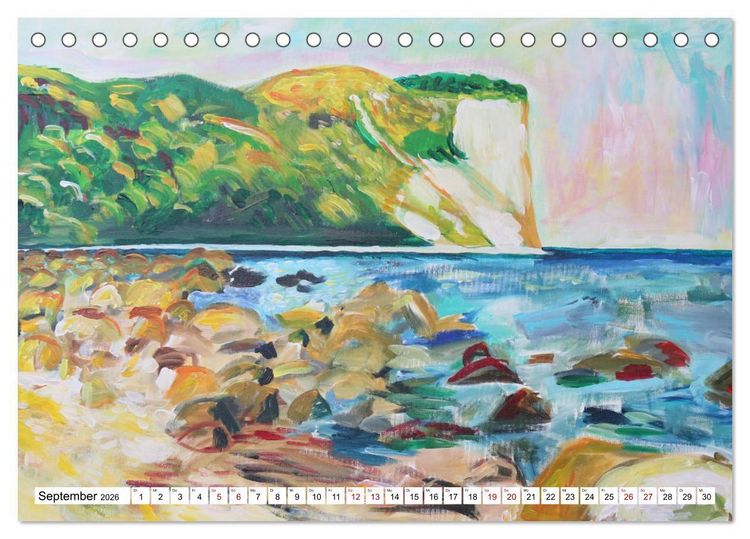 Produktbild: Landschaft in der Malerei: Ein Kunstkalender (Tischkalender 2026 DIN A5 quer), CALVENDO Monatskalender