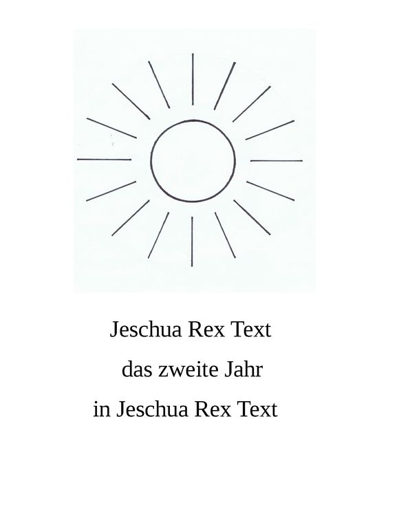 Produktbild: Das zweite Jahr in Jeschua Rex Text