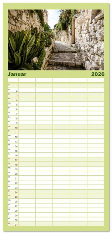 Produktbild: Familienplaner 2026 - Die Magie S&uuml;dfrankreichs mit 5 Spalten (Wandkalender, 21 x 45 cm) CALVENDO