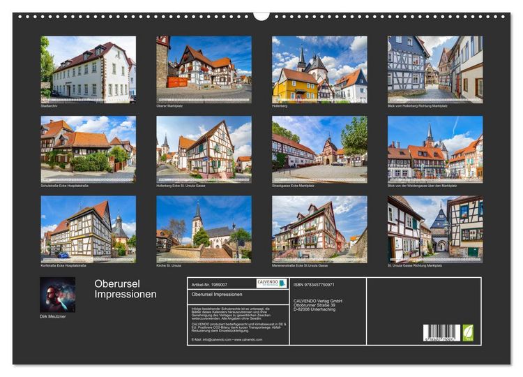 Produktbild: Oberursel Impressionen (Wandkalender 2026 DIN A2 quer), CALVENDO Monatskalender