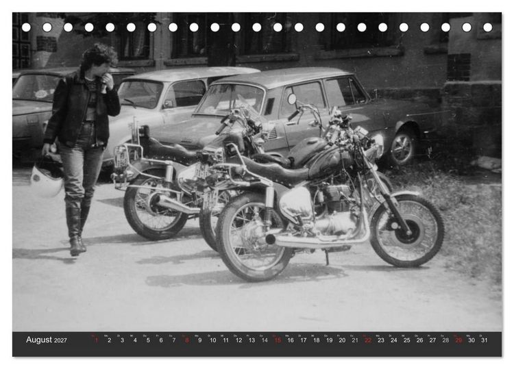 Produktbild: east Rider - Biker und Bikes aus der DDR (Tischkalender 2027 DIN A5 quer), CALVENDO Monatskalender