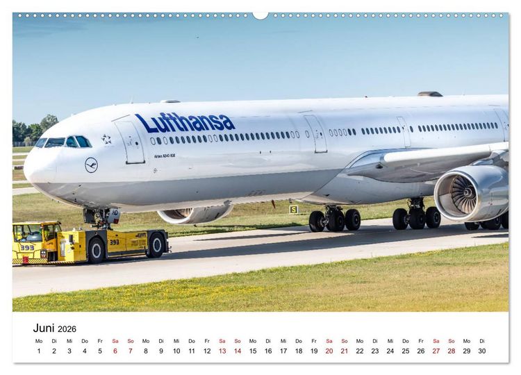 Produktbild: Planespotting am Flughafen M&uuml;nchen (hochwertiger Premium Wandkalender 2026 DIN A2 quer), Kunstdruck in Hochglanz