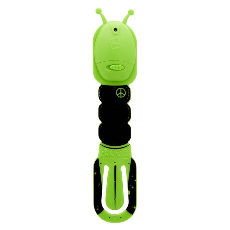 Produktbild: Flexilight Pals Leselicht (Aliens) - grün - 2 in 1 Leselampe & Lesezeichen - LED Leselicht - Geschenk für Leser, Buchliebhaber - Deutsche Ausgabe