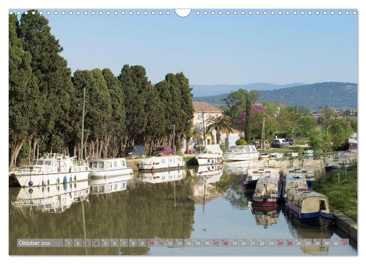 Produktbild: Hausbooturlaub Frankreich - Canal du Midi (Wandkalender 2026 DIN A3 quer), CALVENDO Monatskalender
