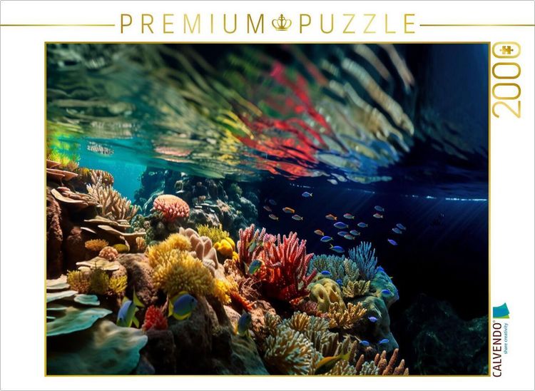 Produktbild: CALVENDO Puzzle Korallenriff unter der Wasseroberfl&auml;che | 2000 Teile Lege-Gr&ouml;&szlig;e 90x67cm Foto-Puzzle f&uuml;r gl&uuml;ckliche Stunden