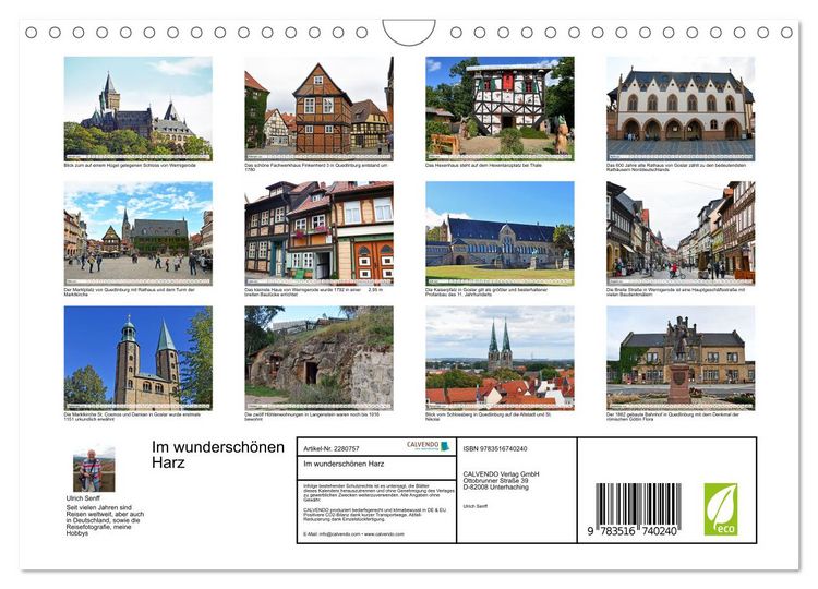Produktbild: Im wundersch&ouml;nen Harz (Wandkalender 2026 DIN A4 quer), CALVENDO Monatskalender