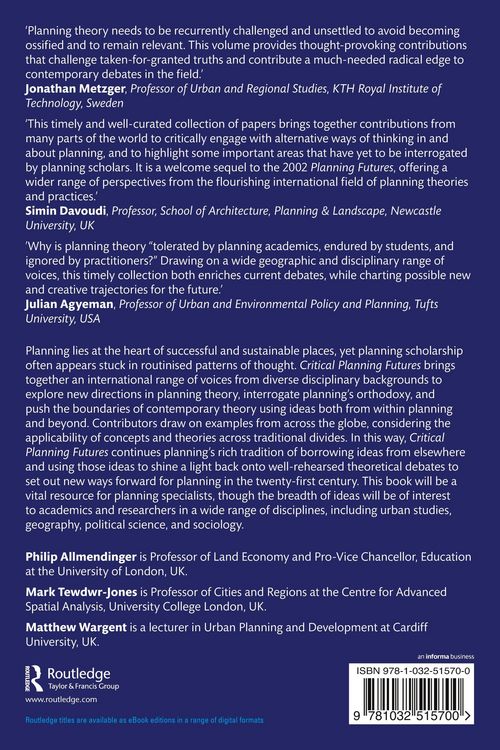 Produktbild: Critical Planning Futures
