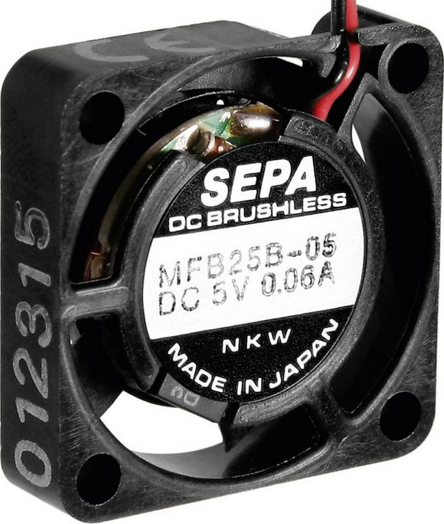 Produktbild: SEPA MFB25B12 Axiall&uuml;fter 12 V/DC 23 l/min (L x B x H) 25 x 25 x 6.5mm