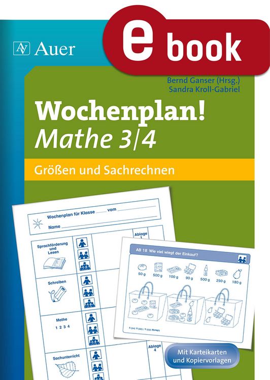 Produktbild: Wochenplan Mathe 3/4, Gr&ouml;&szlig;en und Sachrechnen