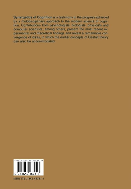 Produktbild: Synergetics of Cognition
