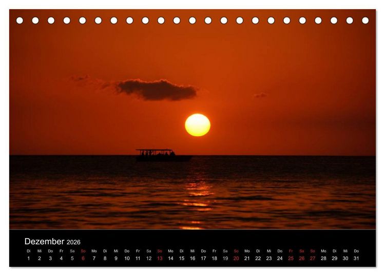 Produktbild: Jamaika Sonne und Strand (Tischkalender 2026 DIN A5 quer), CALVENDO Monatskalender
