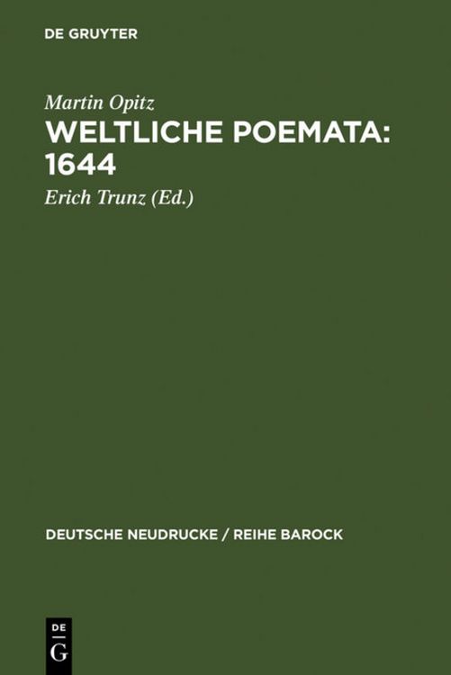 Produktbild: Weltliche Poemata : 1644