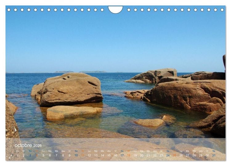 Produktbild: BRETAGNE La C&ocirc;te de granit rose (Calendrier mural 2026 DIN A4 vertical), CALVENDO calendrier mensuel