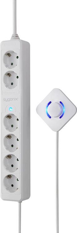 Produktbild: Sygonix SY-4535066 Steckdosenleiste mit Schalter Wei&szlig; Schutzkontakt 1St.