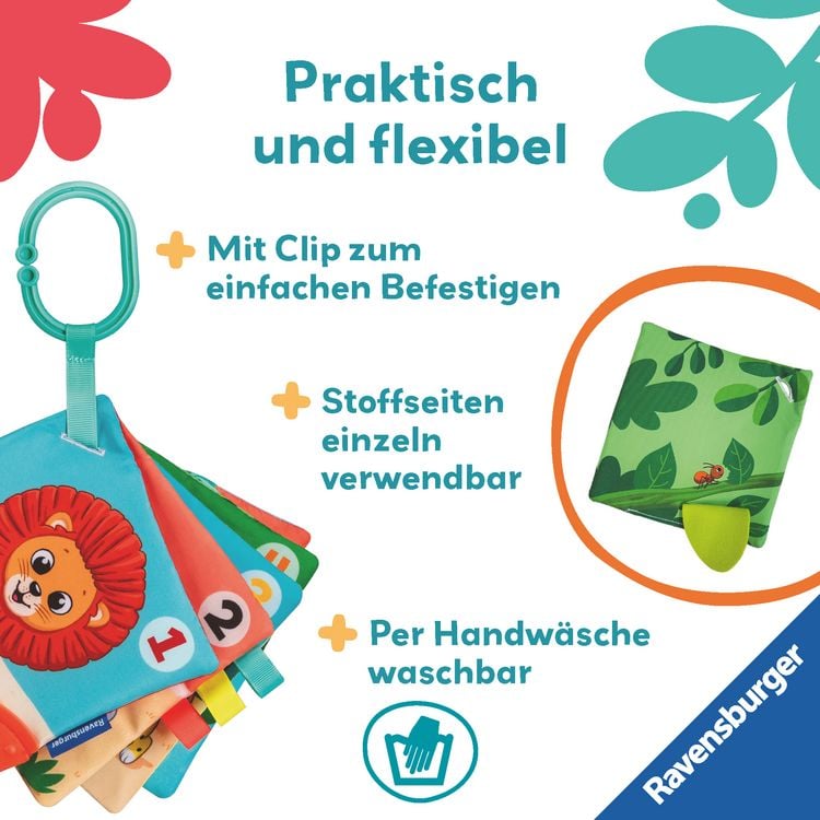 Produktbild: Play+ Mein allererstes Spielbuch: Zahlen und Farben (Stoffbuch) - ab 6 Monate