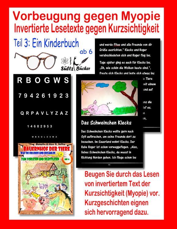 Produktbild: Vorbeugung gegen Myopie - EIN KINDERBUCH - Invertierte Lesetexte gegen Kurzsichtigkeit