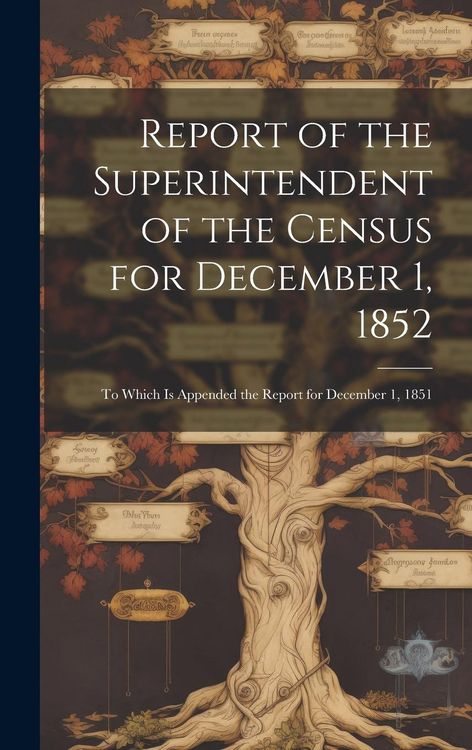 Produktbild: Report of the Superintendent of the Census for December 1, 1852: To Which Is Appended the Report for December 1, 1851