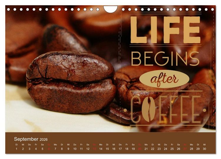 Produktbild: I Love Coffee - Dein Kaffeekalender f&uuml;r Geniesser des schwarzen Goldes (Wandkalender 2026 DIN A4 quer), CALVENDO Monatskalender