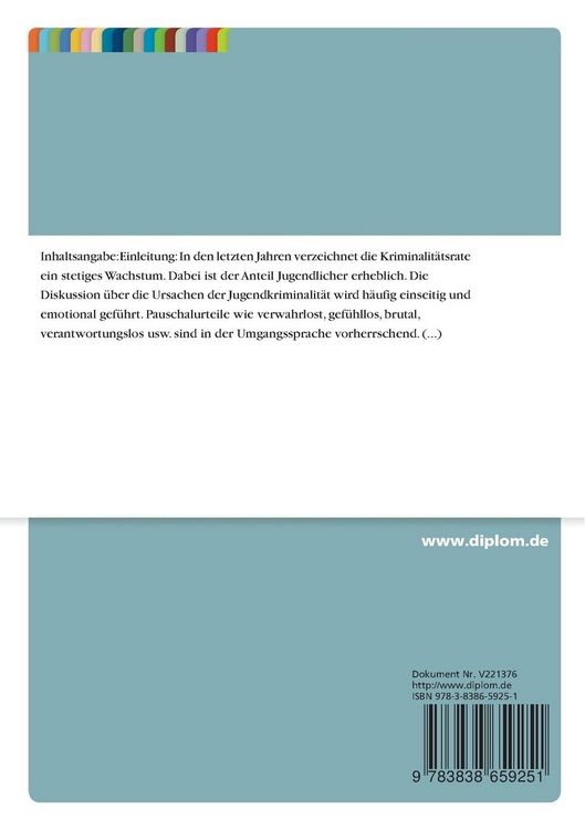 Produktbild: Jugendkriminalit&auml;t aus psychologischer Sicht