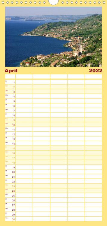 Produktbild: Familienplaner Gardasee (Wandkalender 2022 , 21 cm x 45 cm, hoch)