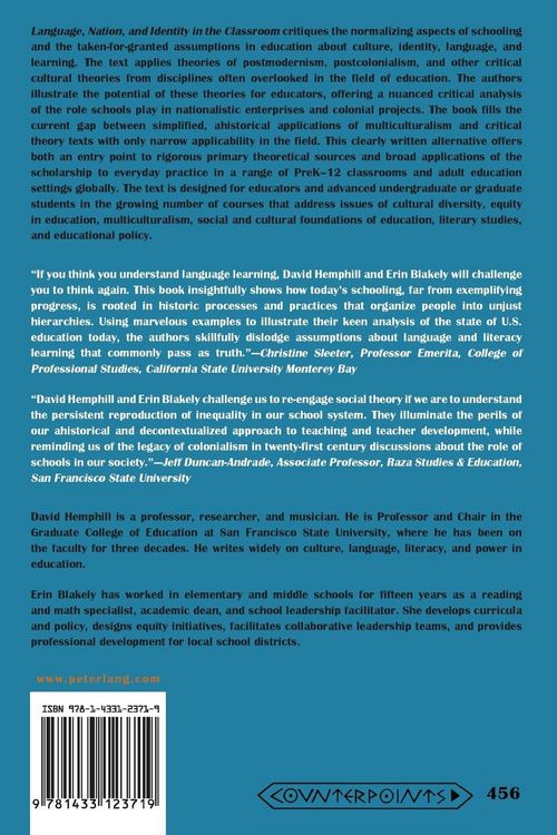Produktbild: Language, Nation, and Identity in the Classroom