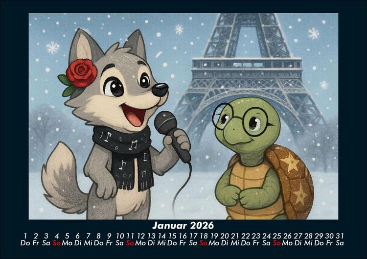 Produktbild: Rose & Taz - Reise um die Welt 2026 Fotokalender DIN A5