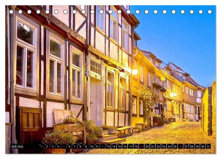 Produktbild: QUEDLINBURG F&Uuml;R NACHTSCHW&Auml;RMER (Tischkalender 2026 DIN A5 quer), CALVENDO Monatskalender
