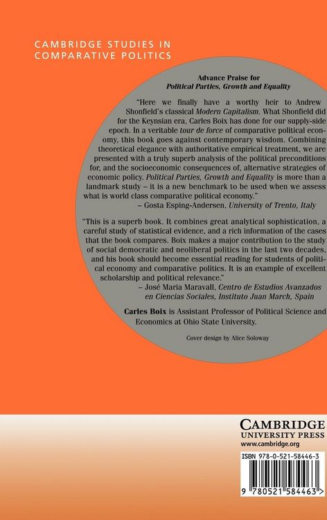 Produktbild: Political Parties, Growth and Equality