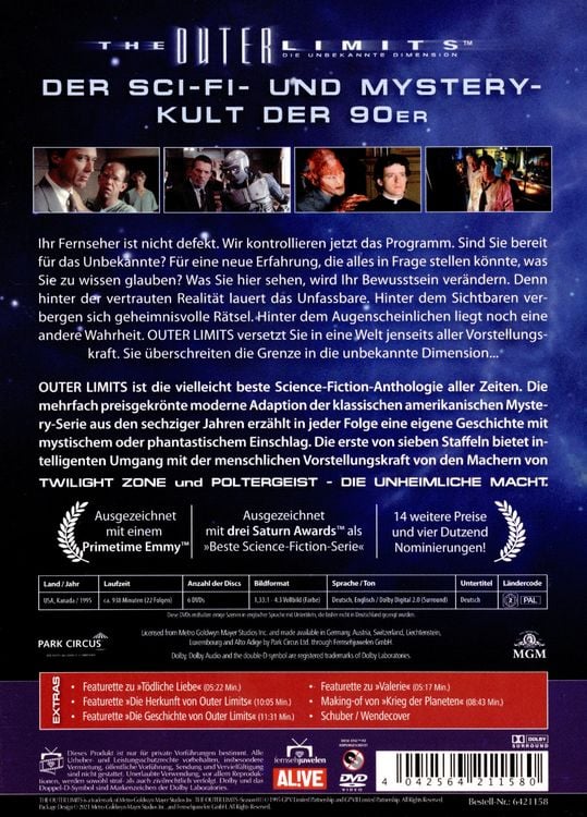 Produktbild: Outer Limits - Die unbekannte Dimension: Staffel 1 (Fernsehjuwelen) [6 DVDs]