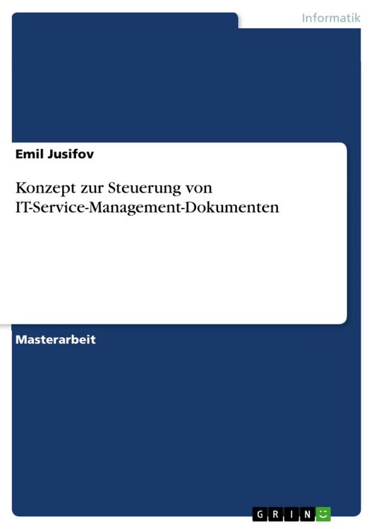 Produktbild: Konzept zur Steuerung von IT-Service-Management-Dokumenten